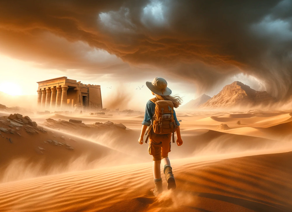 Exploradores en el Cairo